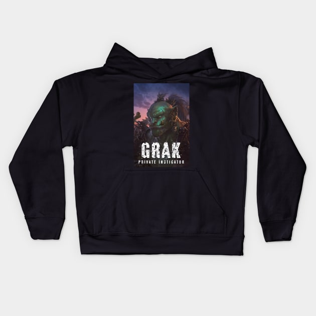 Grak: Private Instigator Kids Hoodie by Joseph J Bailey Author Designs